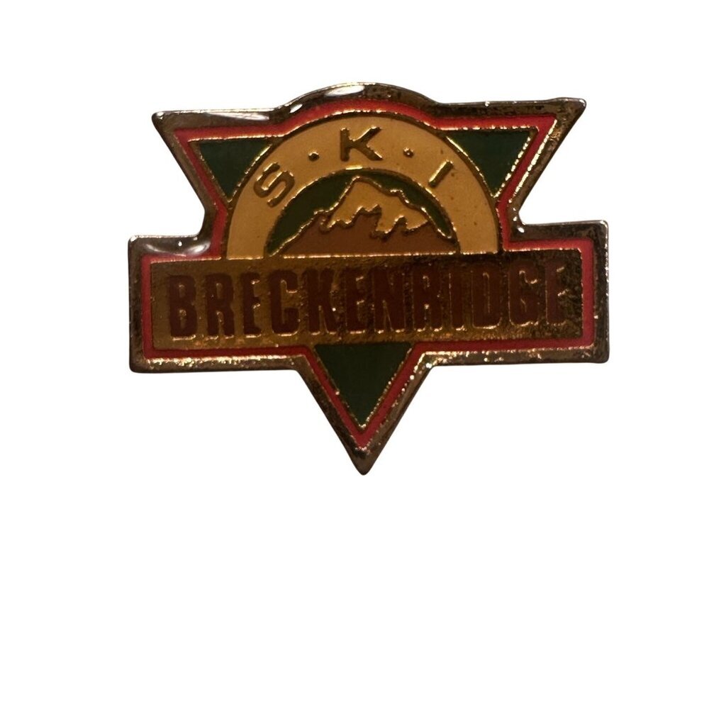 Breckenridge SKI Resort Colorado Brooch Mountain Pin Vintage Vacation Souvenir